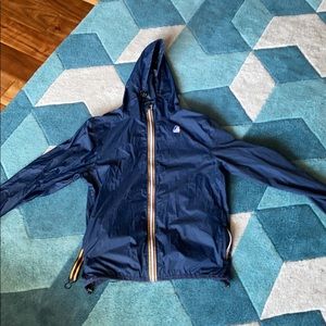 KWay men’s packable navy rain coat